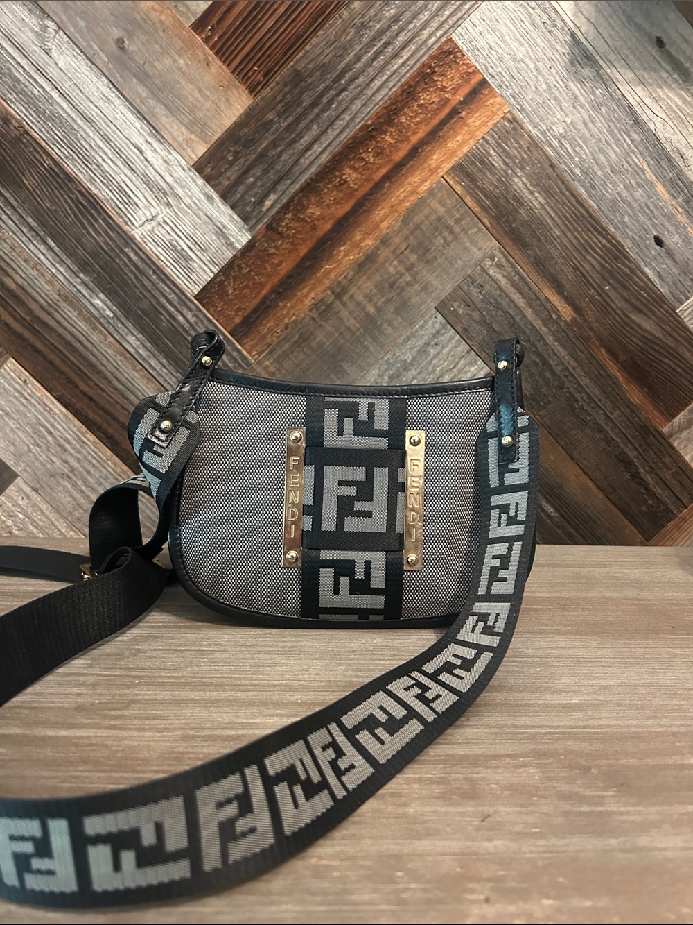 Fendi Zucca Canvas Crossbody Bag